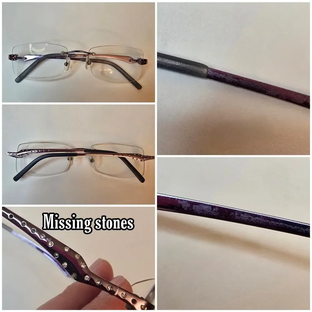 Glasses Frame Lot 7 pair 2 Cases